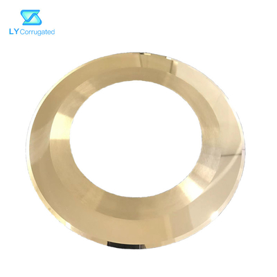 Fosber Corrugator के लिए गोल्डन कोटेड 230X135X1.1 सर्कुलर टंगस्टन ब्लेड राउंड नाइफ